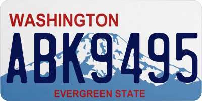 WA license plate ABK9495