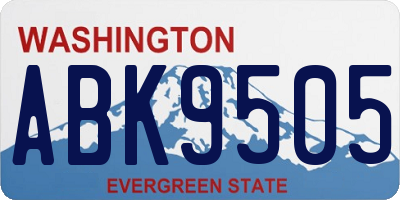 WA license plate ABK9505