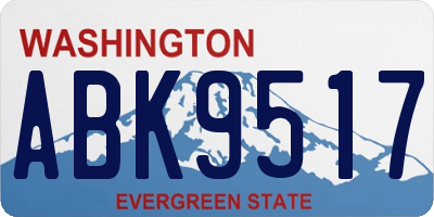 WA license plate ABK9517