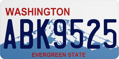 WA license plate ABK9525