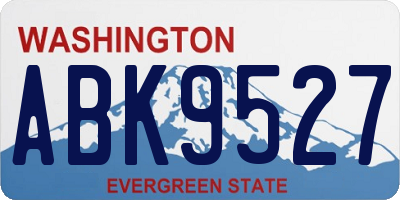WA license plate ABK9527