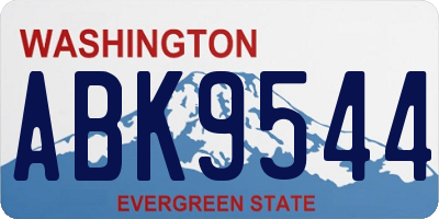 WA license plate ABK9544