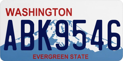 WA license plate ABK9546