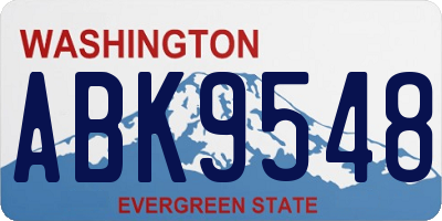 WA license plate ABK9548