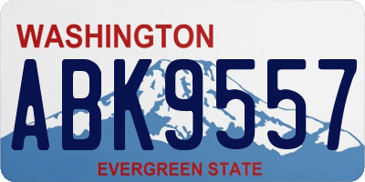 WA license plate ABK9557