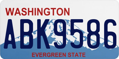 WA license plate ABK9586