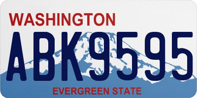 WA license plate ABK9595