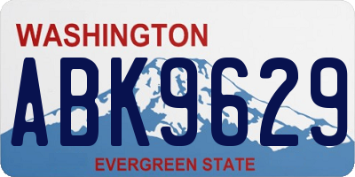 WA license plate ABK9629