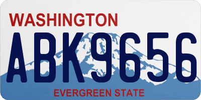 WA license plate ABK9656