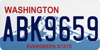 WA license plate ABK9659