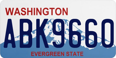 WA license plate ABK9660