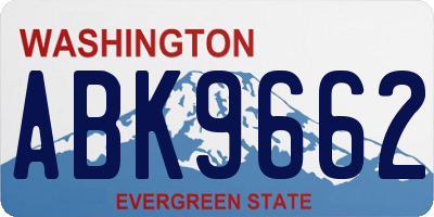 WA license plate ABK9662