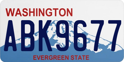WA license plate ABK9677