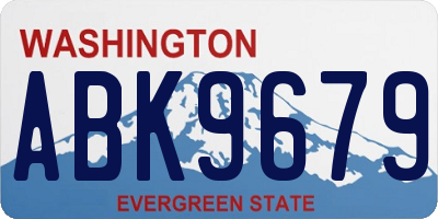 WA license plate ABK9679
