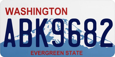 WA license plate ABK9682
