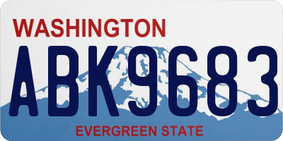 WA license plate ABK9683
