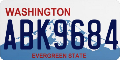 WA license plate ABK9684