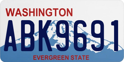 WA license plate ABK9691