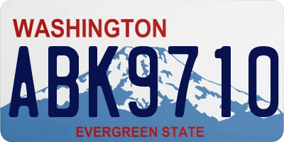 WA license plate ABK9710