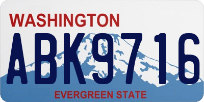 WA license plate ABK9716