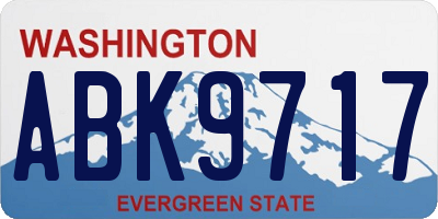 WA license plate ABK9717