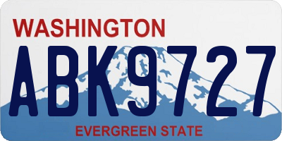WA license plate ABK9727
