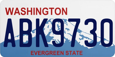 WA license plate ABK9730