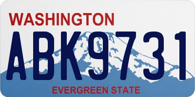 WA license plate ABK9731