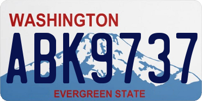 WA license plate ABK9737