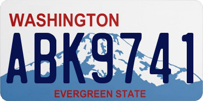 WA license plate ABK9741