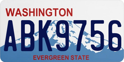 WA license plate ABK9756