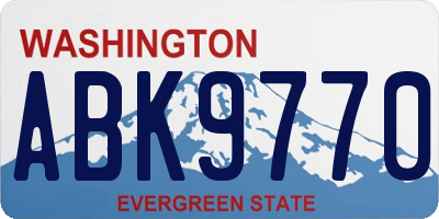 WA license plate ABK9770
