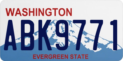 WA license plate ABK9771