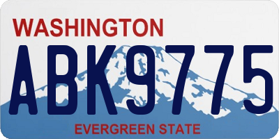 WA license plate ABK9775