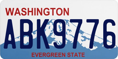 WA license plate ABK9776