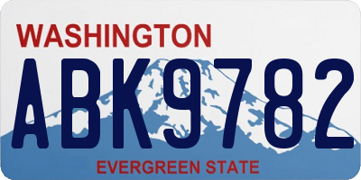 WA license plate ABK9782