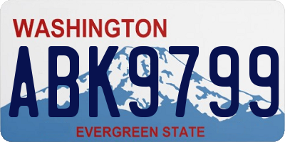 WA license plate ABK9799