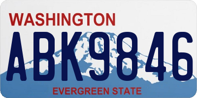 WA license plate ABK9846