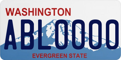 WA license plate ABL0000