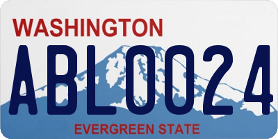 WA license plate ABL0024