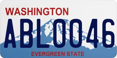 WA license plate ABL0046