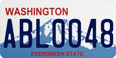 WA license plate ABL0048