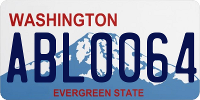 WA license plate ABL0064