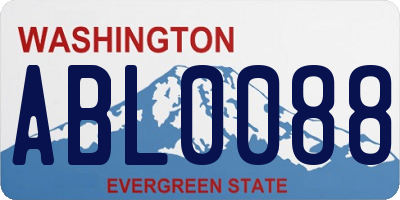 WA license plate ABL0088