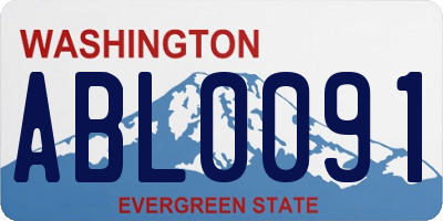 WA license plate ABL0091