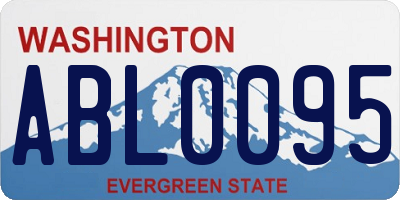WA license plate ABL0095