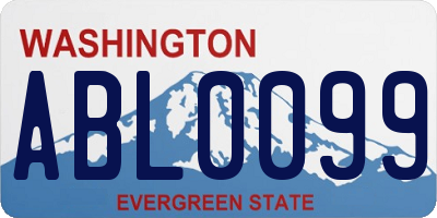 WA license plate ABL0099