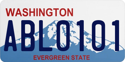 WA license plate ABL0101