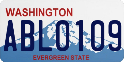 WA license plate ABL0109