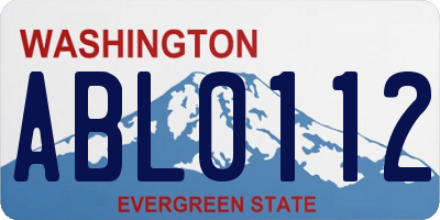 WA license plate ABL0112